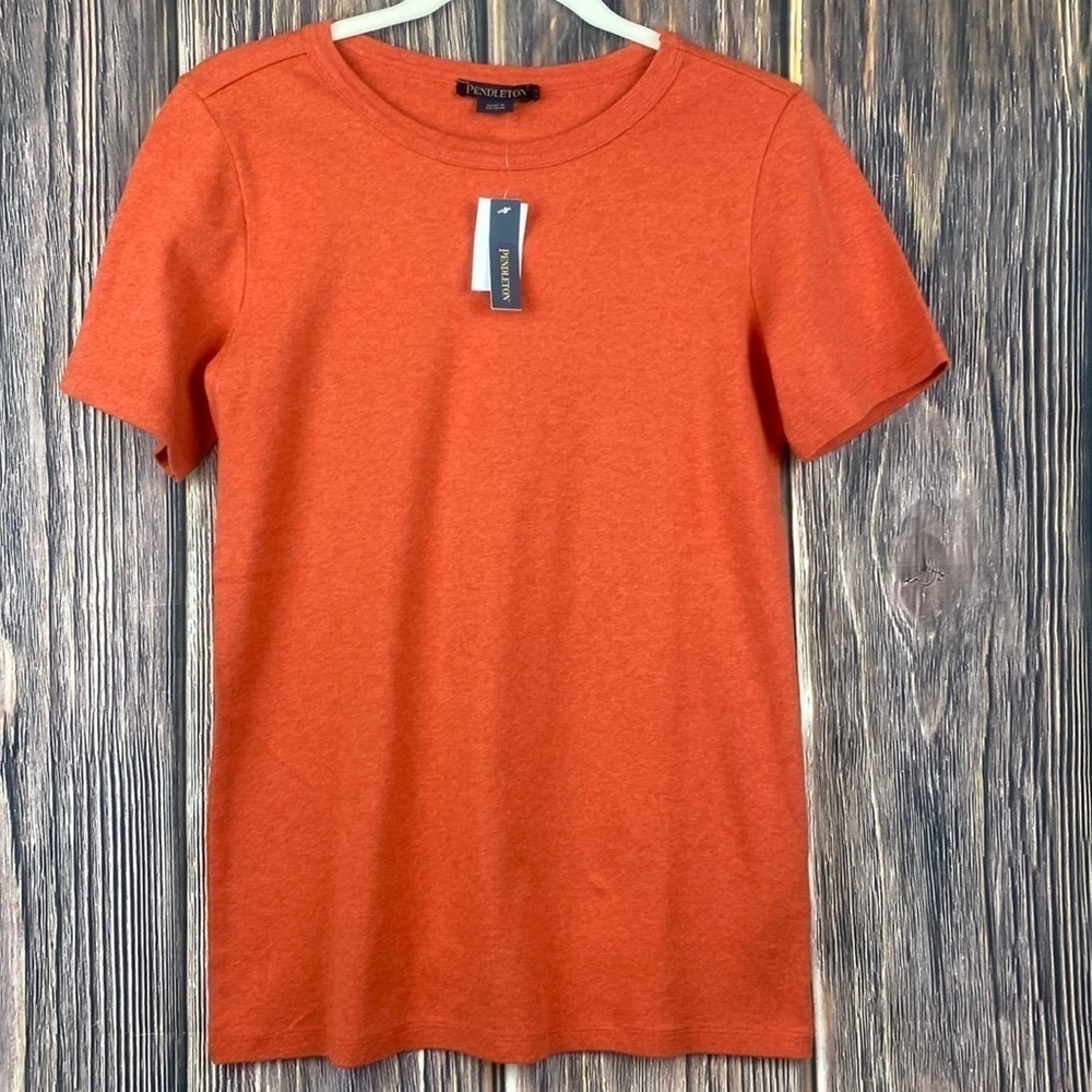 NWT Pendleton Orange Crew Neck Tee- Size Medium